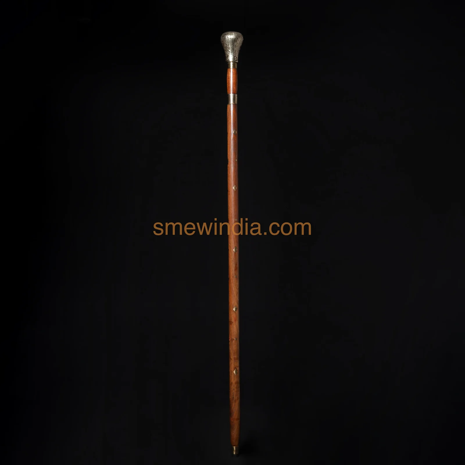 Swordstick with Floral Etched Brass Handle