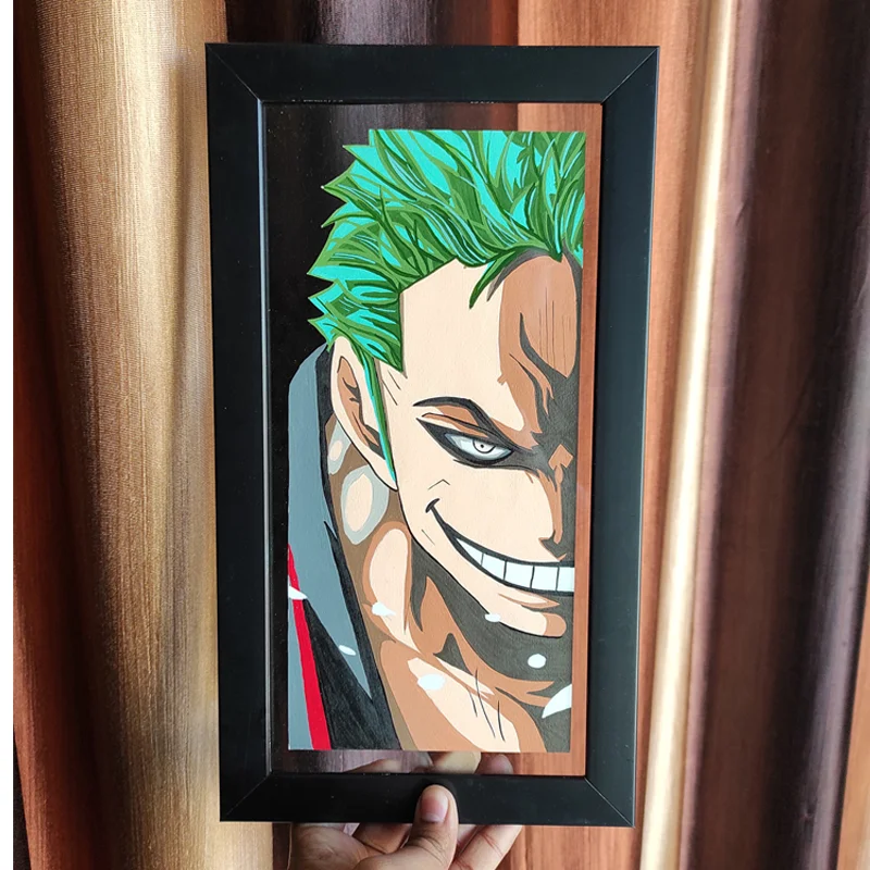 One Piece Painting: Half Face Zoro Artwork